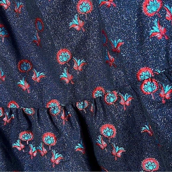 NWT VALENTINO Sparkle Floral Embroidered Jacquard Sleeveless Scoop Neck Dress - Picture 5 of 6